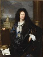 Hyacinthe Francois Rigaud  - Bilder Gemälde - Portrait of Jules Hardouin Mansart