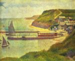 Georges Seurat  - Bilder Gemälde - Port en Bessin