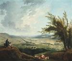 Hubert Robert  - paintings - An Extensive Landscape near Paris