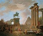 Hubert Robert  - paintings - Architectural Capriccio