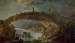 Hubert Robert - Bilder Gemälde - Bridge over the Falls