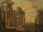 Hubert Robert  - paintings - Capricci of Classical Ruins