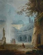 Hubert Robert  - Bilder Gemälde - Fountain