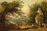 Hubert Robert  - Bilder Gemälde - Terrace Ruins in a Park