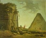 Hubert Robert  - Bilder Gemälde - The Accident