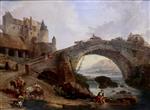 Hubert Robert  - Bilder Gemälde - The Bridge