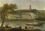 Hubert Robert  - Bilder Gemälde - The Chateau de La Roche-Guyon