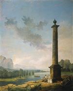 Hubert Robert  - Bilder Gemälde - The Column