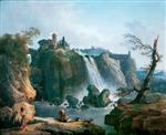 Hubert Robert  - Bilder Gemälde - The Falls of Tivoli