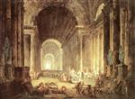 Hubert Robert  - Bilder Gemälde - The Finding of the Laocoön