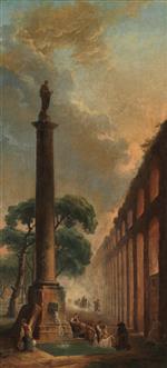 Hubert Robert  - Bilder Gemälde - The Fountain
