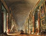 Hubert Robert  - Bilder Gemälde - The Grand Gallery of the Louvre 