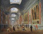 Hubert Robert  - Bilder Gemälde - The Grande Galerie of the Louvre