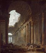 Hubert Robert  - Bilder Gemälde - The Old Temple