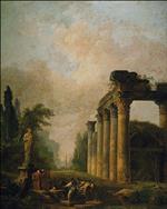 Hubert Robert  - Bilder Gemälde - The Ruin