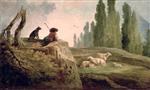 Hubert Robert  - Bilder Gemälde - The Shepherd
