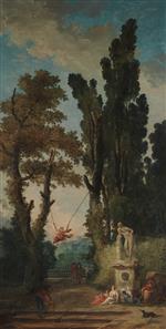 Hubert Robert  - Bilder Gemälde - The Swing