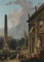 Hubert Robert  - Bilder Gemälde - Wandering Minstrels