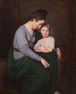 George Romney - Bilder Gemälde - Ann Wilson with her Daughter