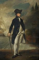 George Romney - Bilder Gemälde - Captain Sir Hyde Parker