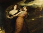 George Romney - Bilder Gemälde - Mirth and Melancholy