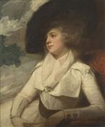 George Romney  - Bilder Gemälde - Portrait of Mrs. Sophia Vandergucht