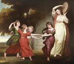 George Romney  - Bilder Gemälde - The Gower Family