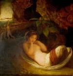 George Romney  - Bilder Gemälde - Titania Reposing with Her Indian Votaries