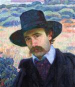 Theo van Rysselberghe - Bilder Gemälde - Andre Gide at Jersey