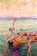 Theo van Rysselberghe - Bilder Gemälde - Bathers 