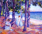 Theo van Rysselberghe - Bilder Gemälde - Bathers under the Pines