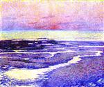 Theo van Rysselberghe - Bilder Gemälde - Beach at Low Tide