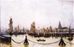 Theo van Rysselberghe - Bilder Gemälde - Boats in the Harbour