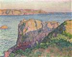 Theo van Rysselberghe  - Bilder Gemälde - Cliffs on the Bank of a Sea