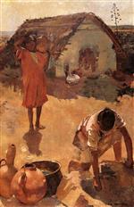 Theo van Rysselberghe  - Bilder Gemälde - Figures near a Well in Morocco