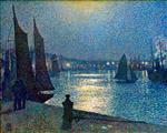 Theo van Rysselberghe  - Bilder Gemälde - Moonlight Night in Boulogne
