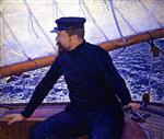 Theo van Rysselberghe  - Bilder Gemälde - Paul Signac (at the helm of the Olympia)