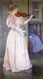 Theo van Rysselberghe  - Bilder Gemälde - Portrait of Irma Sethe