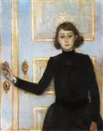 Theo van Rysselberghe  - Bilder Gemälde - Portrait of Marguerite van Mons