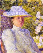 Theo van Rysselberghe  - Bilder Gemälde - Portrait of Mathilde Vereeken