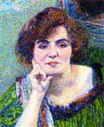 Theo van Rysselberghe  - Bilder Gemälde - Portrait of Mme Demolderlder