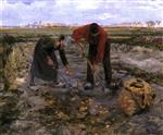 Theo van Rysselberghe  - Bilder Gemälde - Potato Harvest