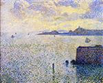 Theo van Rysselberghe  - Bilder Gemälde - Sailboats and Estuary