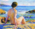 Theo van Rysselberghe  - Bilder Gemälde - Swimmer Resting