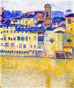 Theo van Rysselberghe  - Bilder Gemälde - The Arno in Florence