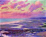 Theo van Rysselberghe  - Bilder Gemälde - The Beach at Ambleteuse at Low Tide