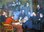 Theo van Rysselberghe  - Bilder Gemälde - The Lecture by Emile Verhaeren