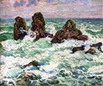 Theo van Rysselberghe  - Bilder Gemälde - The Rocks