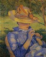 Theo van Rysselberghe  - Bilder Gemälde - The Straw Hat