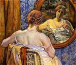 Theo van Rysselberghe  - Bilder Gemälde - Woman in a Mirror